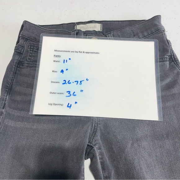 Madewell Gray Road Tripper Skinny Jeans Mid- Rise Stretch size 24 Style # MB385 - Picture 10 of 11